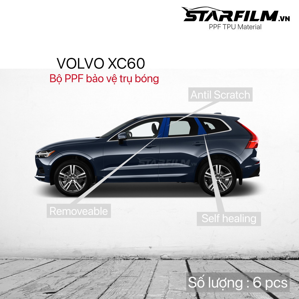 Volvo XC 60 PPF bảo vệ chống xước trụ bóng STARFILM
